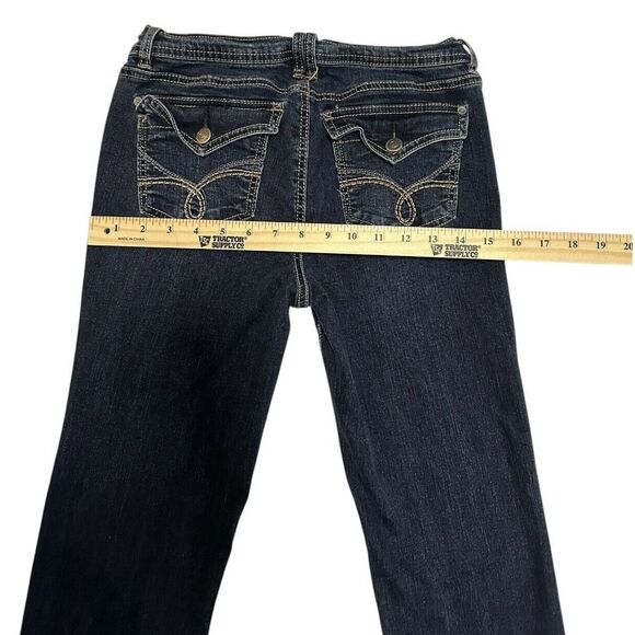 WallFlower  Blue Jeans Size 7 Boot Cut‎ , Distressed Women Blue Jeans - Picture 15 of 16